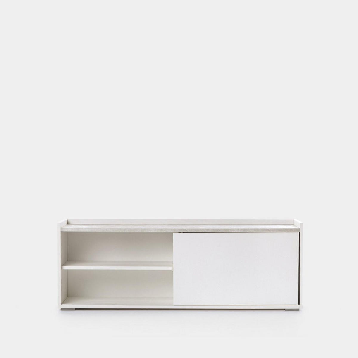 TV-ELEMENT Siena Weiß 140 cm x 51 cm - Weiß, Holzwerkstoff (140/51/41cm) - Klast Home