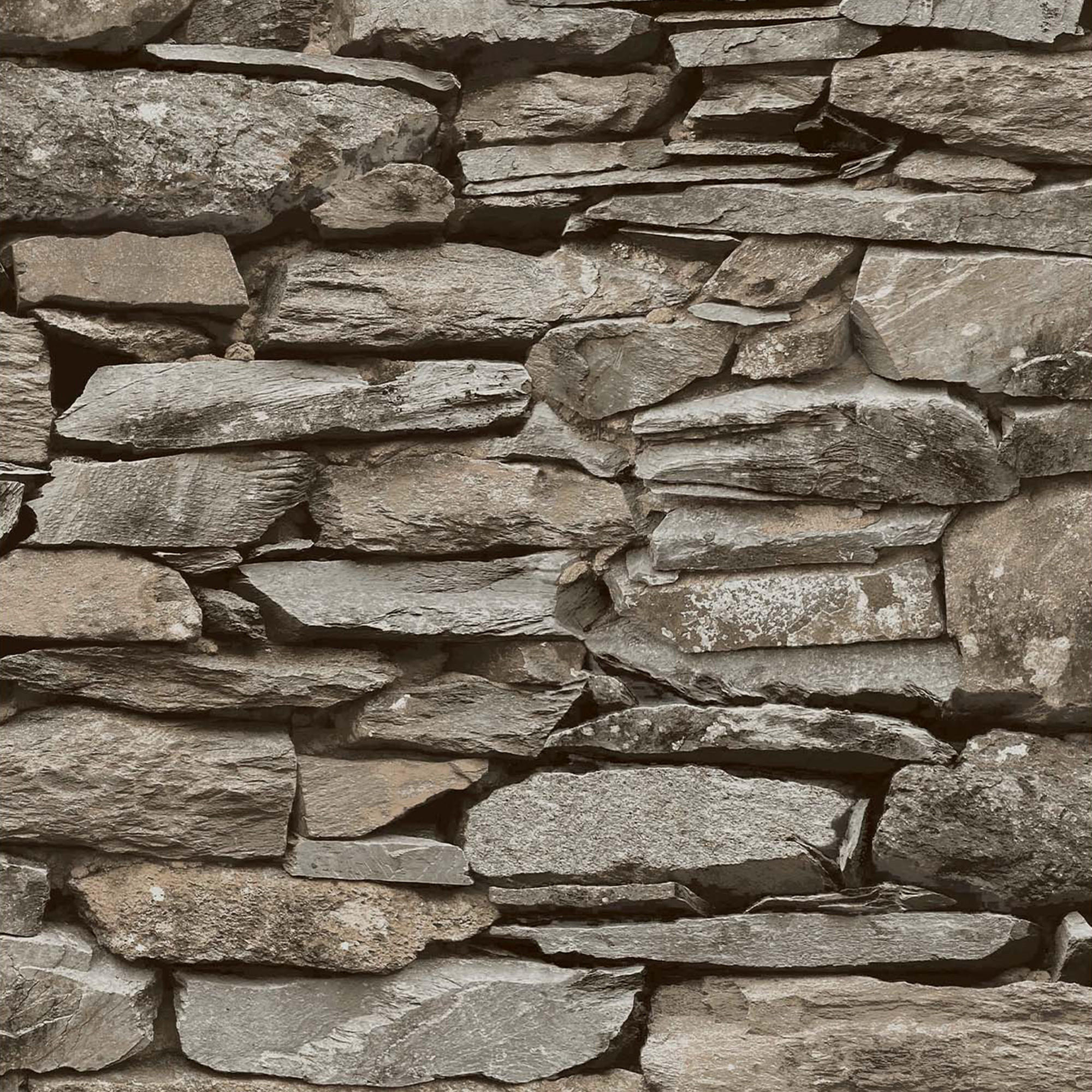 VLIESTAPETE Steinoptik Naturgrau - Beige, Papier/Kunststoff (52/1000cm) - next