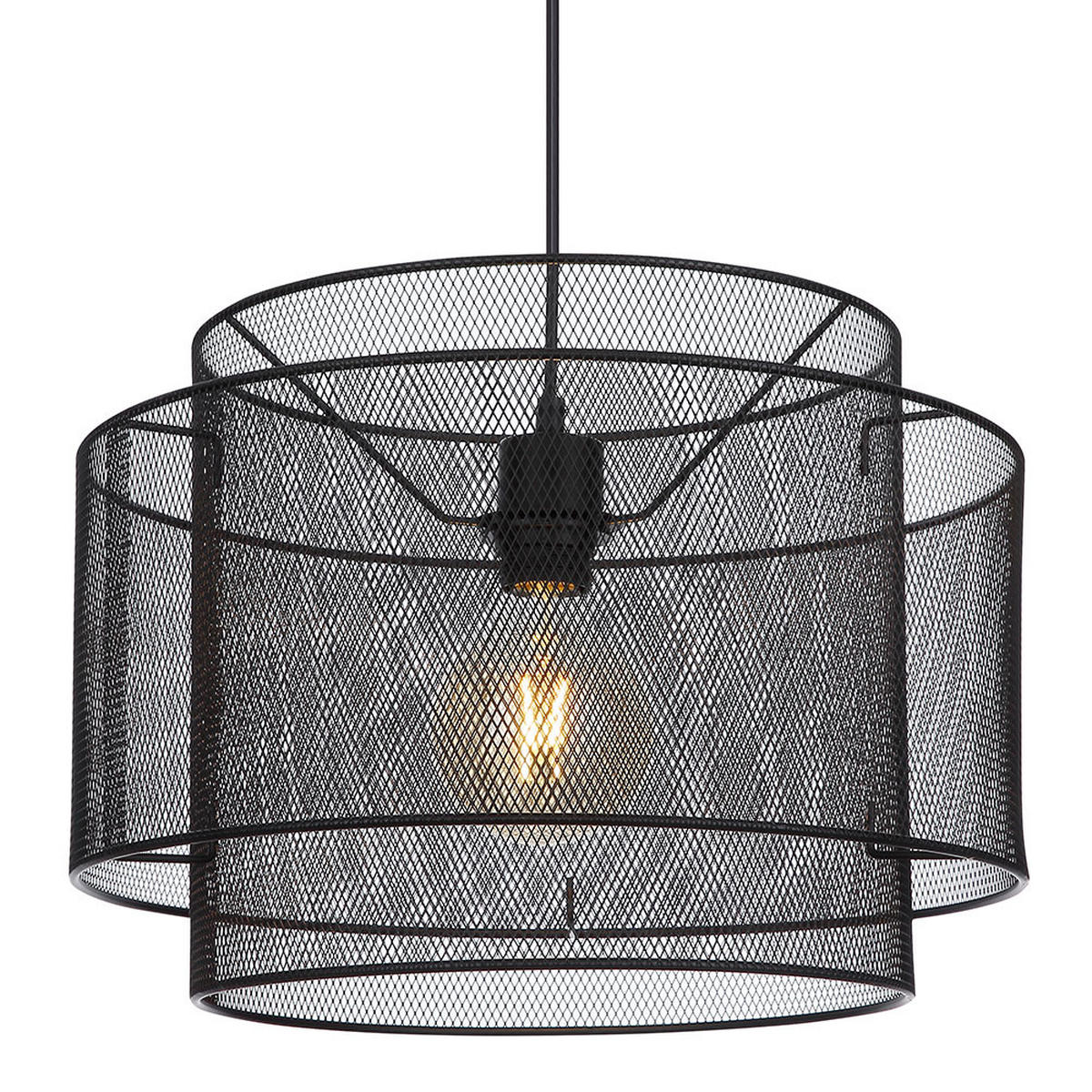 LED HÄNGELEUCHTE Metall Schwarz - Schwarz, Metall (40/40/120cm) - Globo Lighting