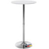 STEHTISCH rund Ø 60 cm BERLI 108x60 cm Weiß-Silber - Weiß, Metall (60/60/108cm) - DELUKE