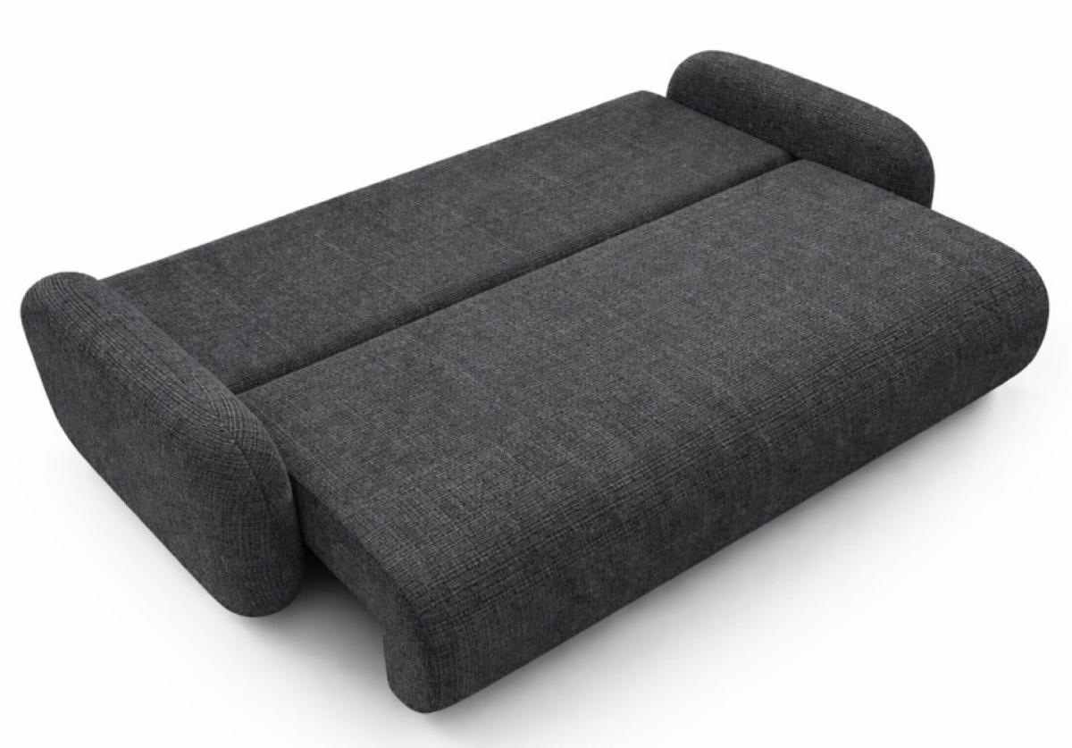 SOFA Cremona 97 LEON Mit Schlaffunktion - Schwarz, Textil (220/90/92cm) - Sepro Meble