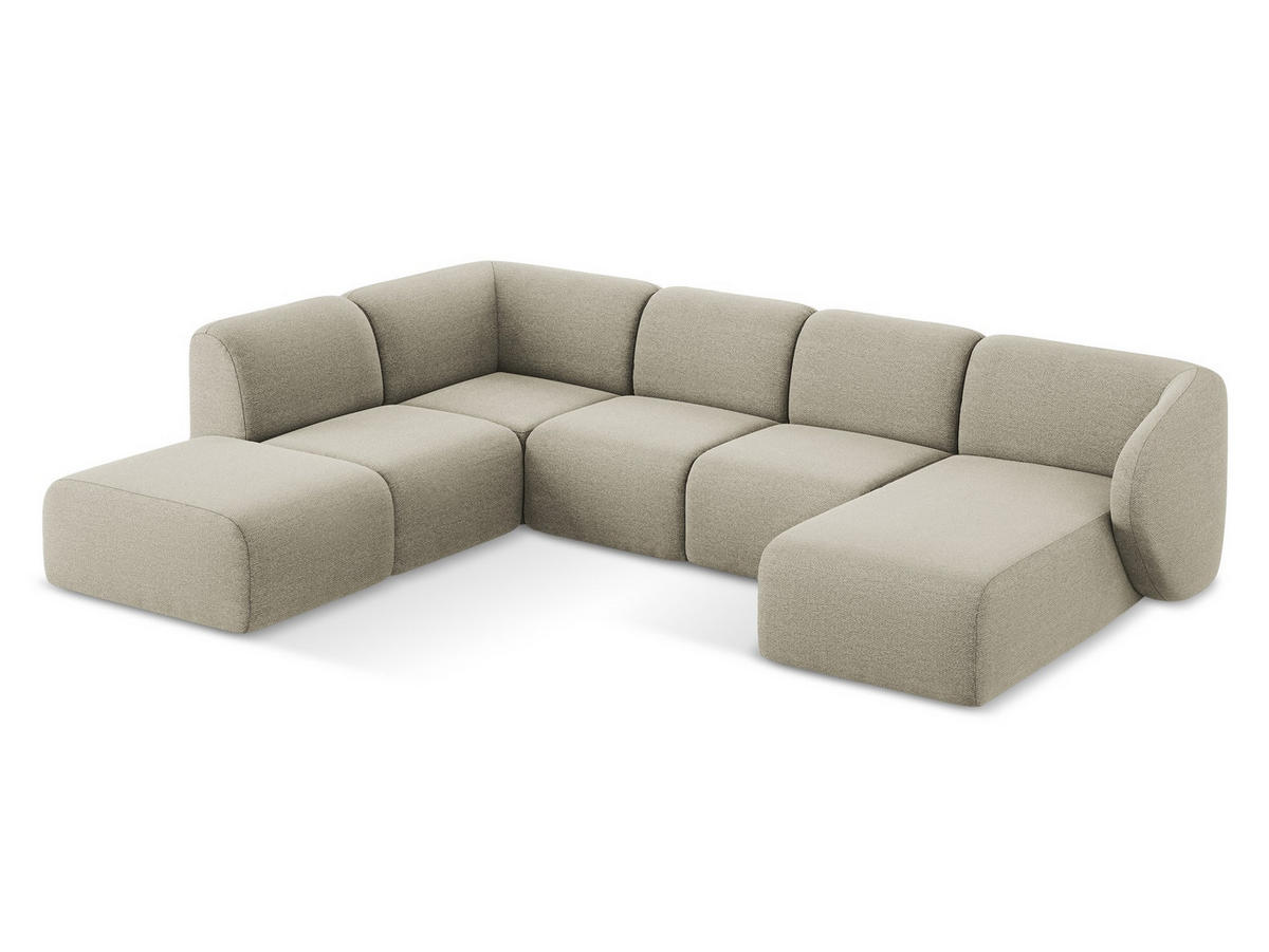 2-SITZER-SOFA Chenille Stoff Orange - Terracotta/Schwarz, Holzwerkstoff/Kunststoff (174/75/94cm) - Makamii