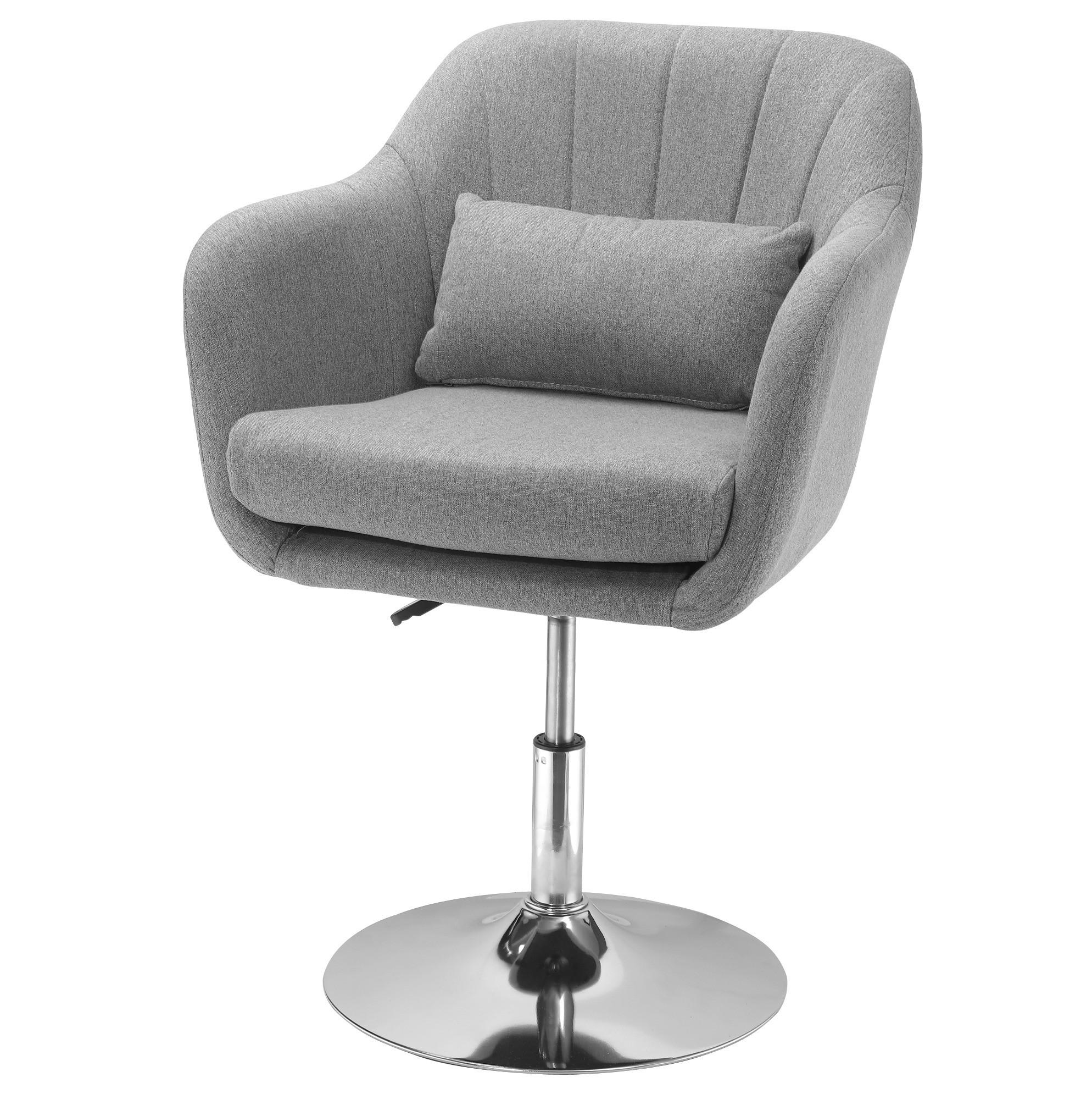 DREHSTUHL 60/79-91/60 cm Grau aus Polyester höhenverstellbar - Grau, Textil (60/91/60cm) - OKMYHOME