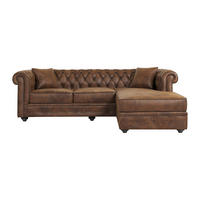 SOFA ohne Schlafmöglichkeit - 4 Personen - Stoff, Stoff, Stoff - Braun - Braun, Textil (228/72/163cm) - Vente-Unique