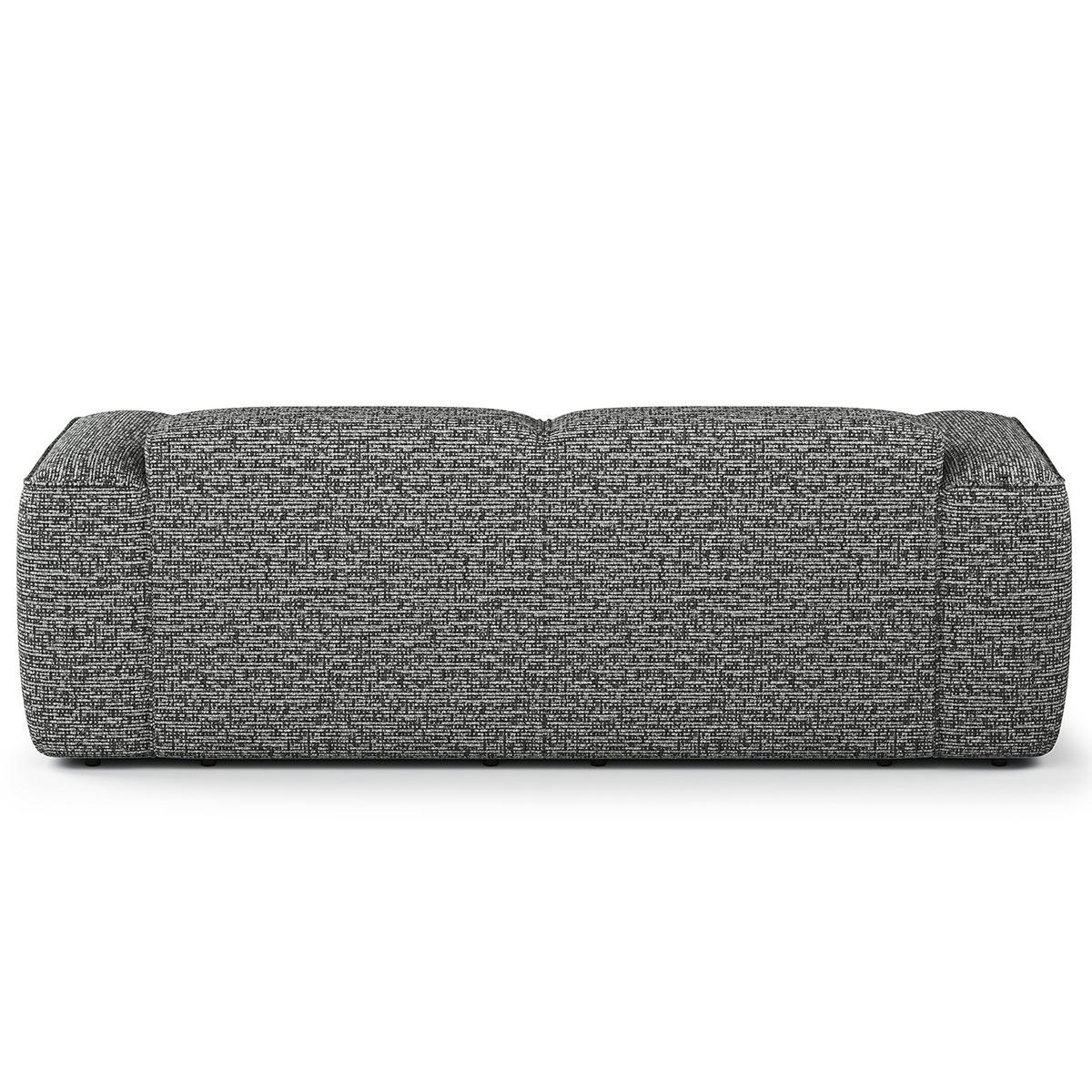 2-SITZER SOFA - Schwarz/Grau, Kunststoff/Textil (220/71/102cm) - home24