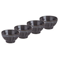 SCHÜSSEL (4er Set) Bergamo - Anthrazit, Keramik (16/16/9cm) - Butlers