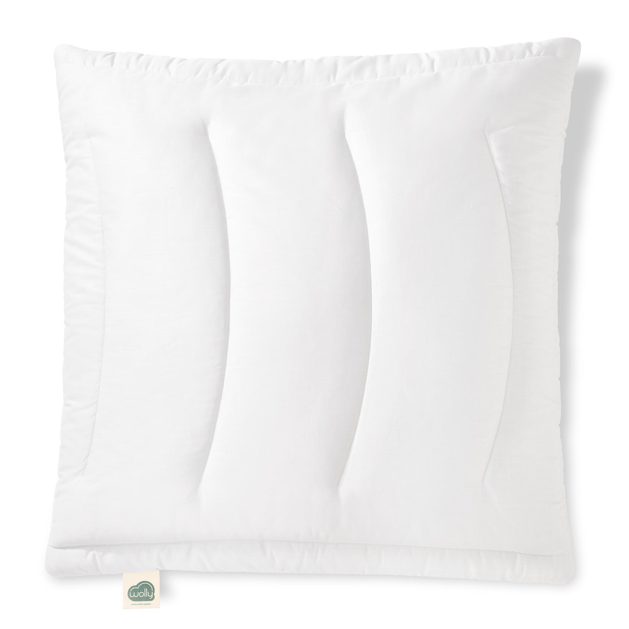 KOPFKISSEN MERINOWOLLE Schurwolle medium - Weiß, Naturmaterialien/Textil (70/90cm) - wolly