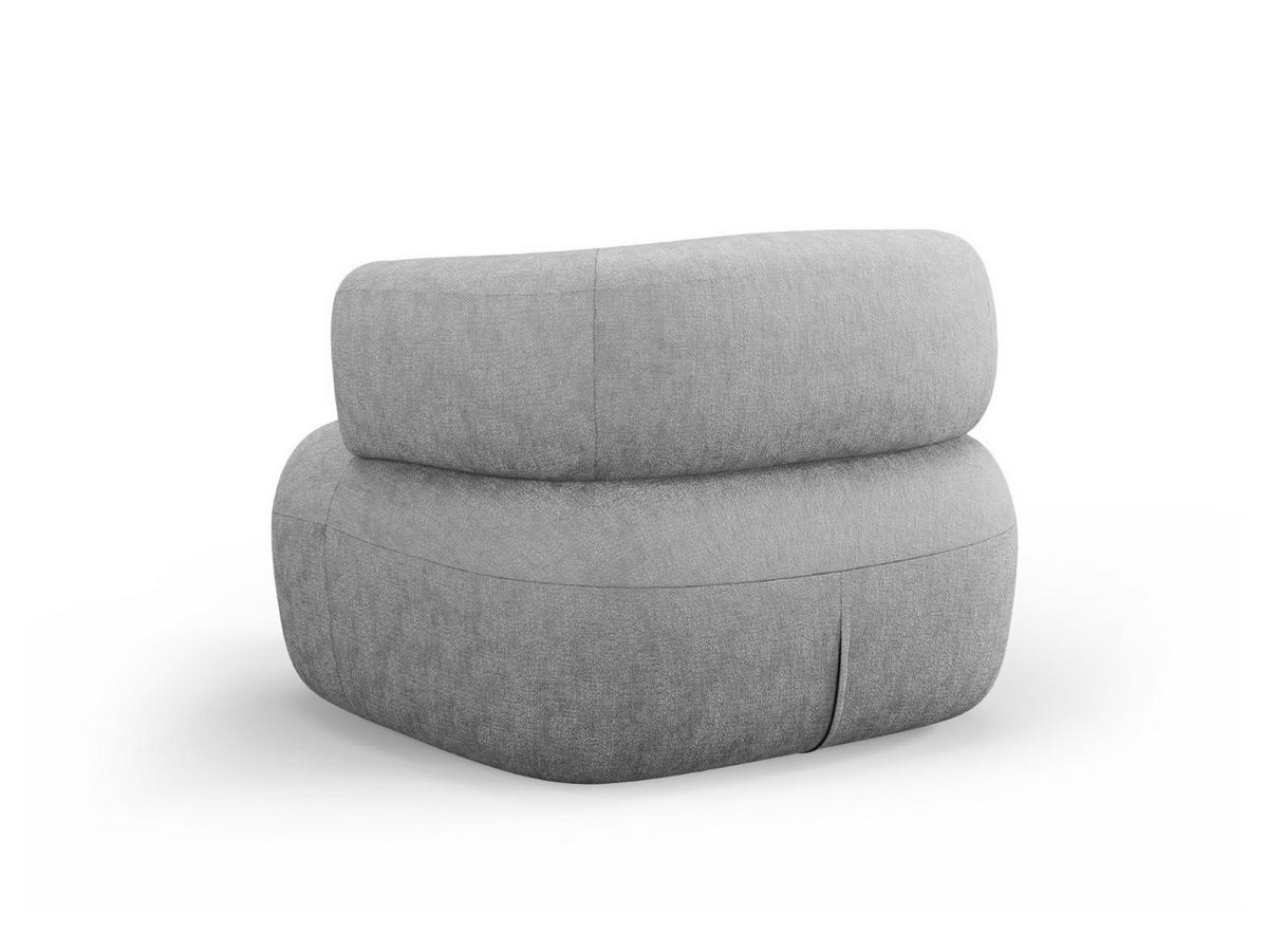 SESSEL Jenny aus Chenille-Stoff silber - Silberfarben, Textil (88/73/90cm) - Micadoni