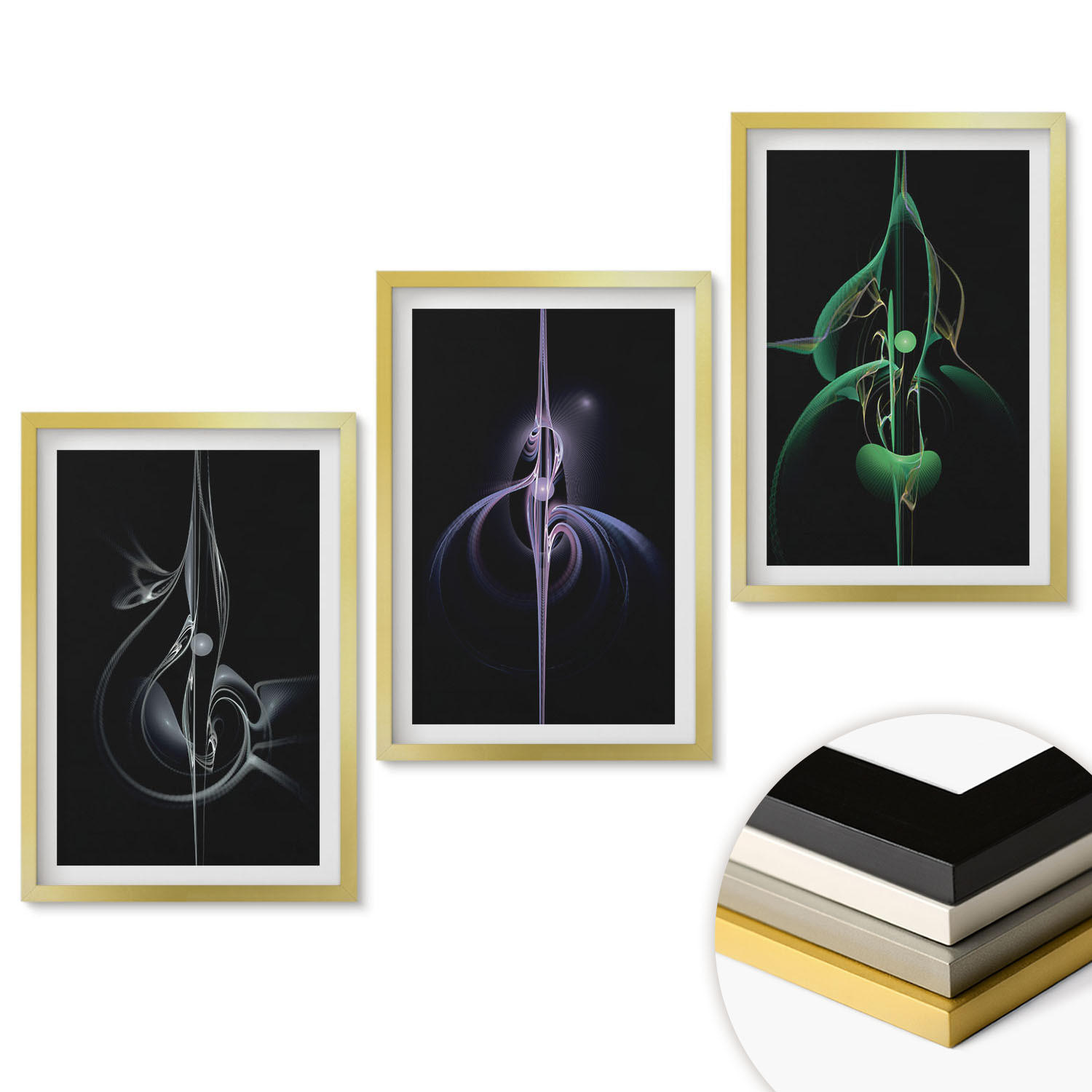 ArtPrintCave Wandbilder Gold 40x60 cm