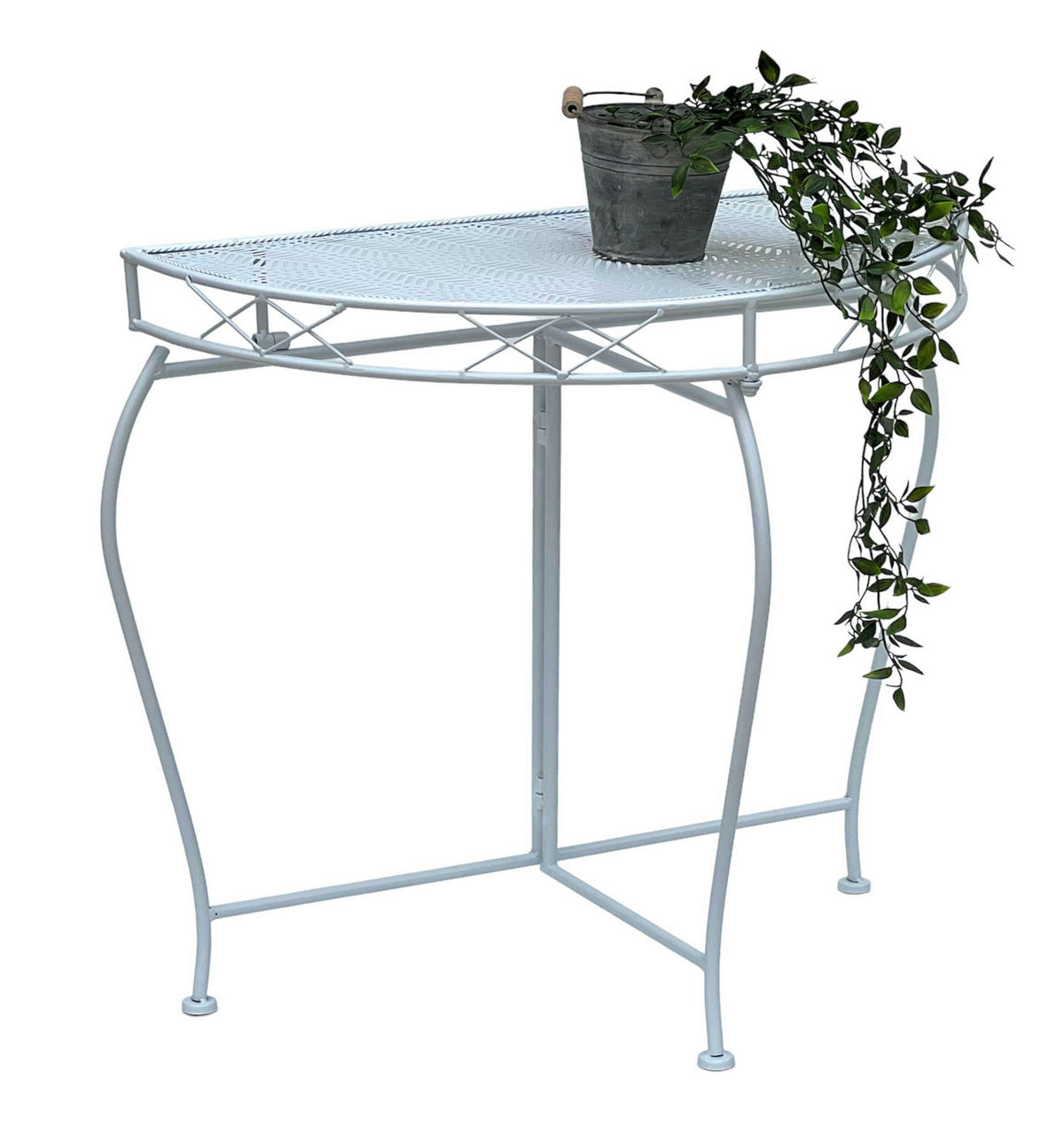 KONSOLENTISCH Weiss Metall 75 cm 96313 - Weiß, Metall (36/75/75cm) - DanDiBo