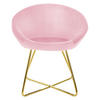 STUHL Samt rose - Pink, Metall (58/74/65cm) - ML-DESIGN