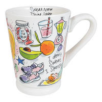 MAZAGRAN-BECHER Sportliches Mädchen in Bunt - 500 ml - Multicolor, Keramik (0.5L) - Blond Amsterdam
