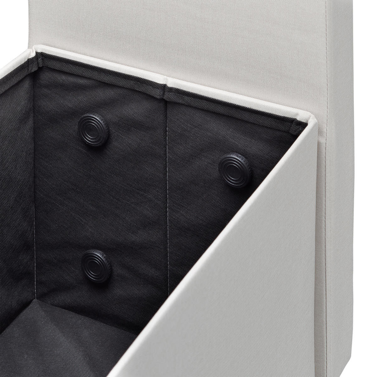 SITZBANK - Creme, Holzwerkstoff/Textil (115/75/47cm) - Relaxdays