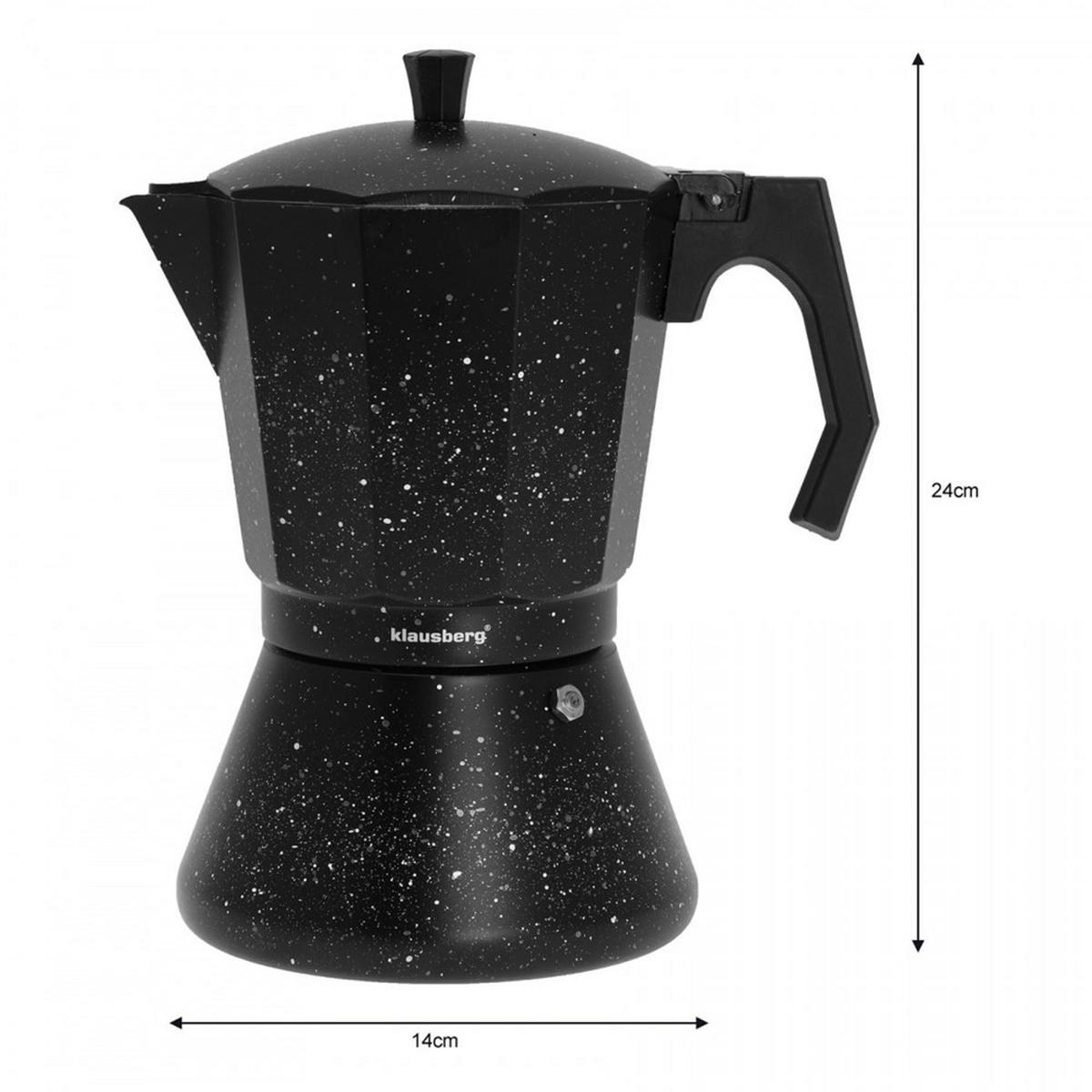 ESPRESSOKOCHER Schwarz 10/10/23 cm KB7161 - Schwarz, Metall (10/23/10cm) - Klausberg 