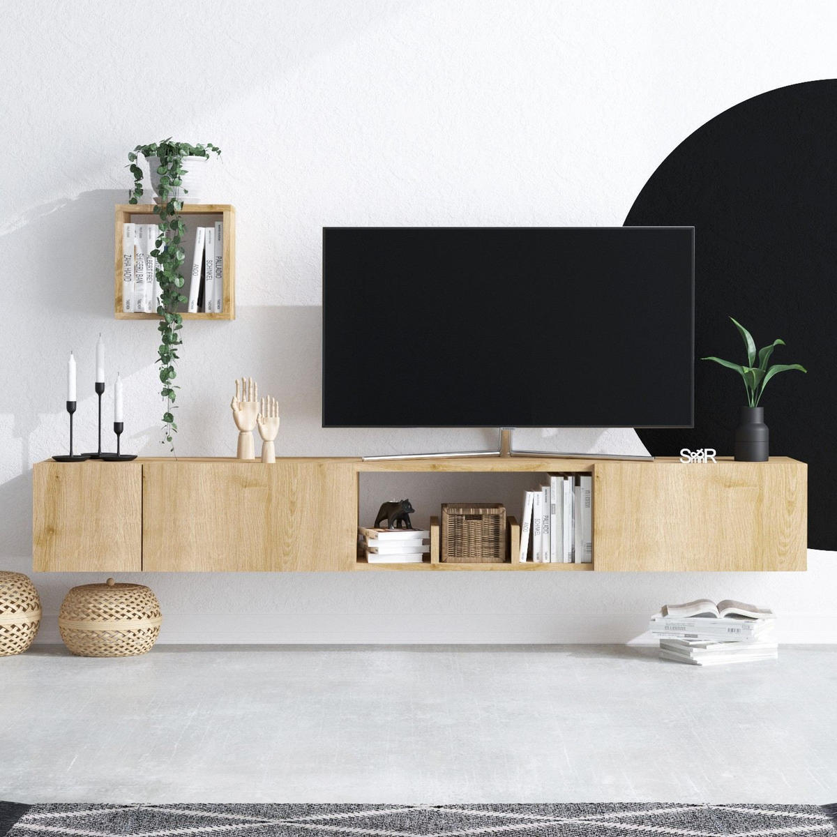 TV-MÖBEL avior beige - Beige, Holz (32/25/180cm) - Habitat Garten