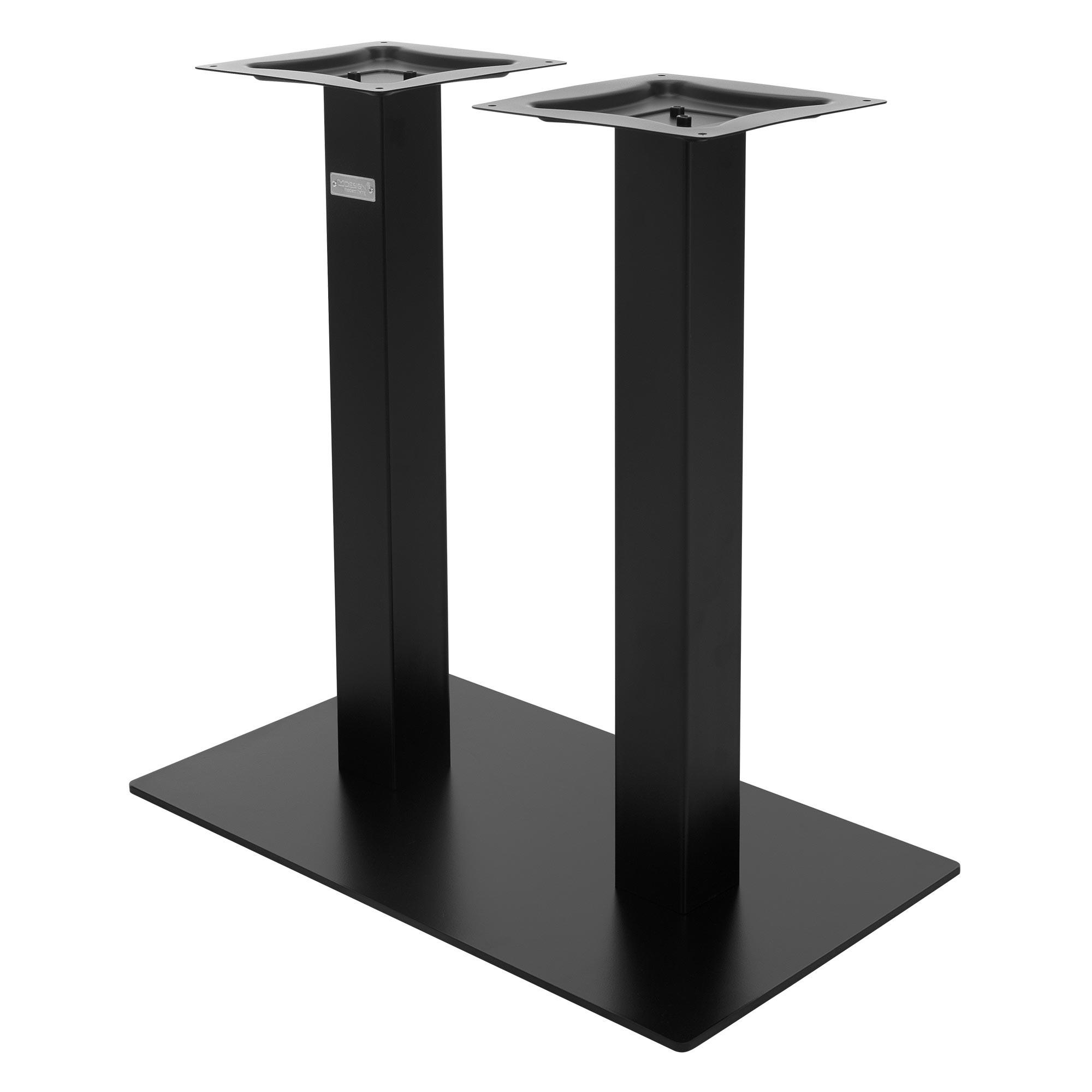 TISCHGESTELL Doppel 72 cm Schwarz - Schwarz, Metall (43/72/70cm) - ML-DESIGN