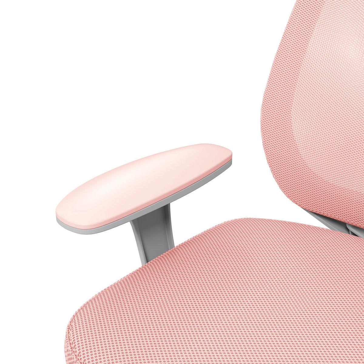 BÜROSTUHL, Ergonomisch Schreibtischstuhl mit Drehfunktion, Höhenverstellbar - Rosa/Weiß, Kunststoff/Textil (48/94.5/55cm) - Vinsetto