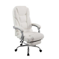 BÜROSTUHL Pacira, Kunstleder Weiß - Weiß, Textil/Metall (68/127/64cm) - TPFLiving