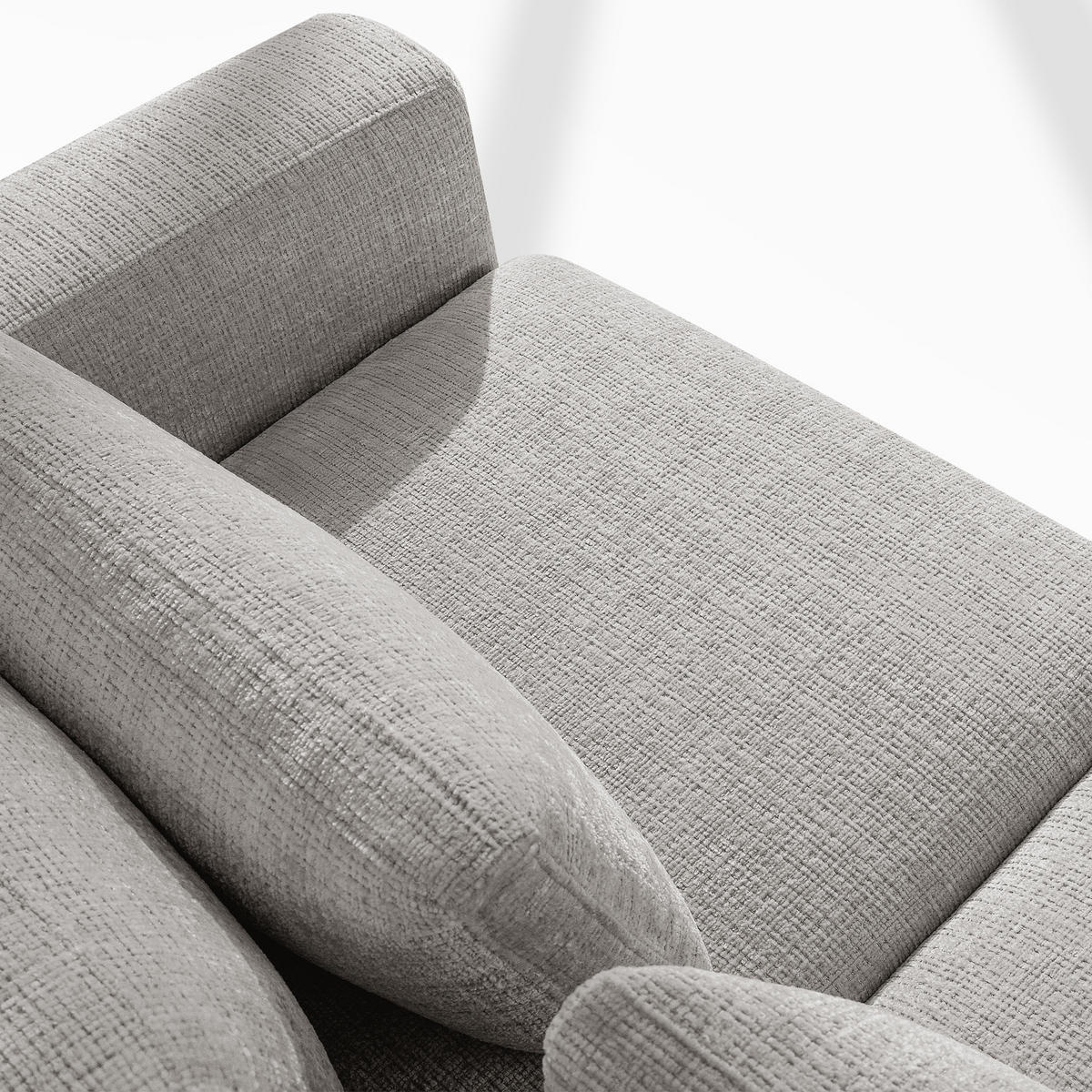 ECKSOFA XL links VERUS - Hellgrau, Holz/Holzwerkstoff (377/328cm) - KONSIMO®