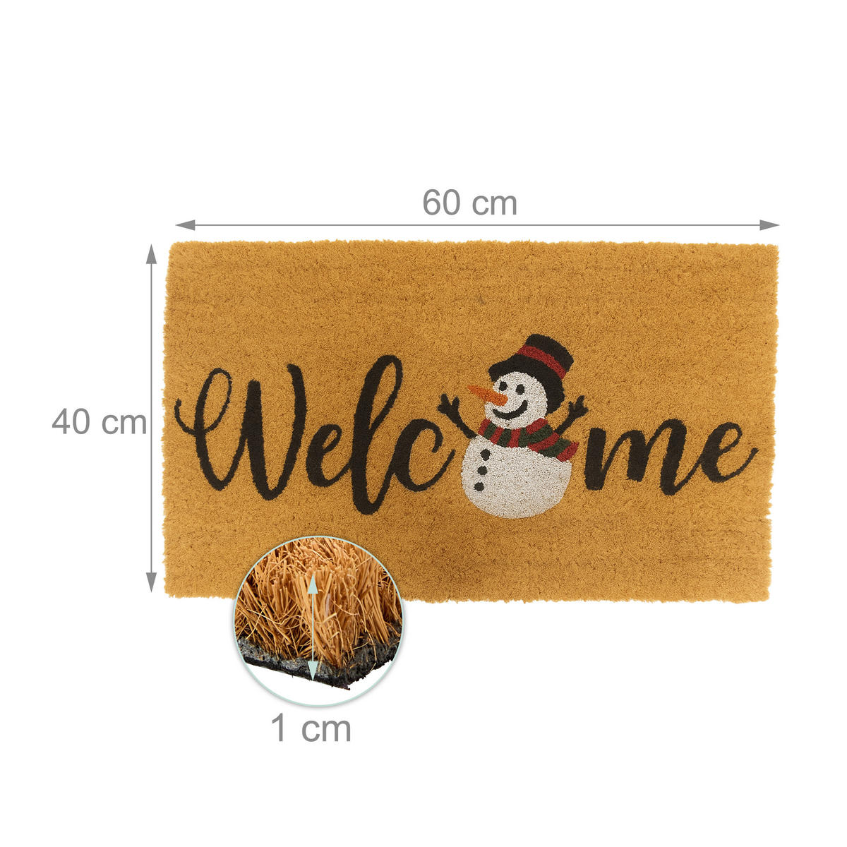 ROHOŽ - viacfarebná, textil/plast (60/40cm) - Relaxdays