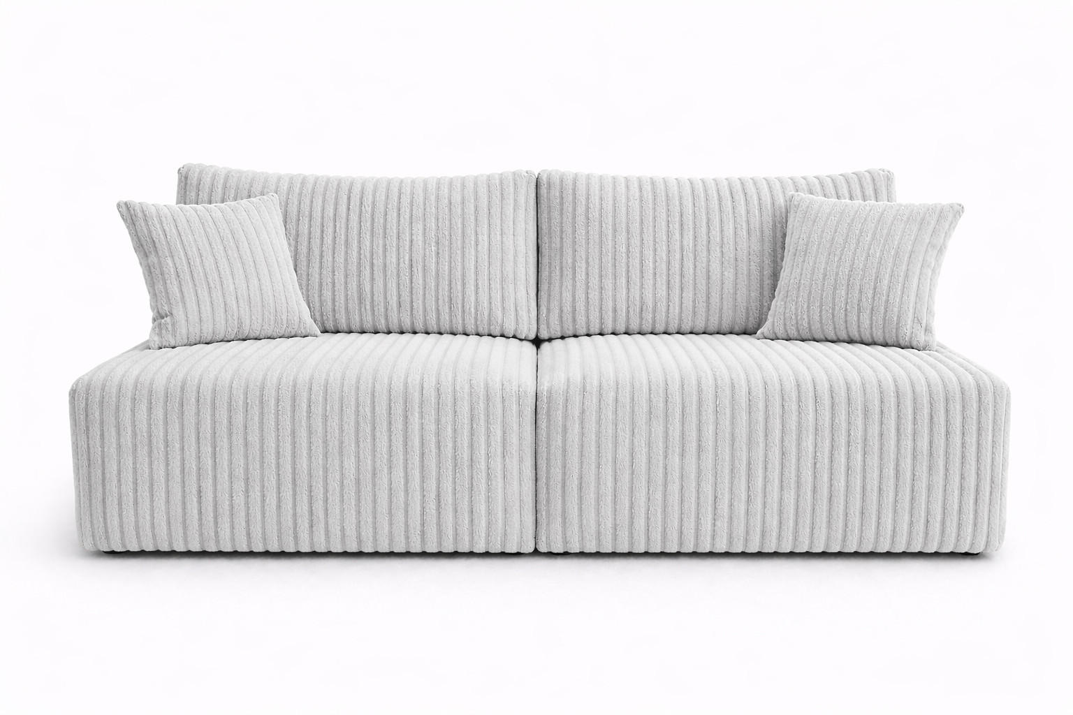 SOFA Mit Schlaffunktion Und Bettkasten, Cordstoff Tilia, Grau, BEST MINI - Grau, Holz (200/83/98cm) - Kaiser Möbel