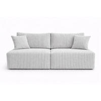 SOFA Mit Schlaffunktion Und Bettkasten, Cordstoff Tilia, Grau, BEST MINI - Grau, Holz (200/83/98cm) - Kaiser Möbel