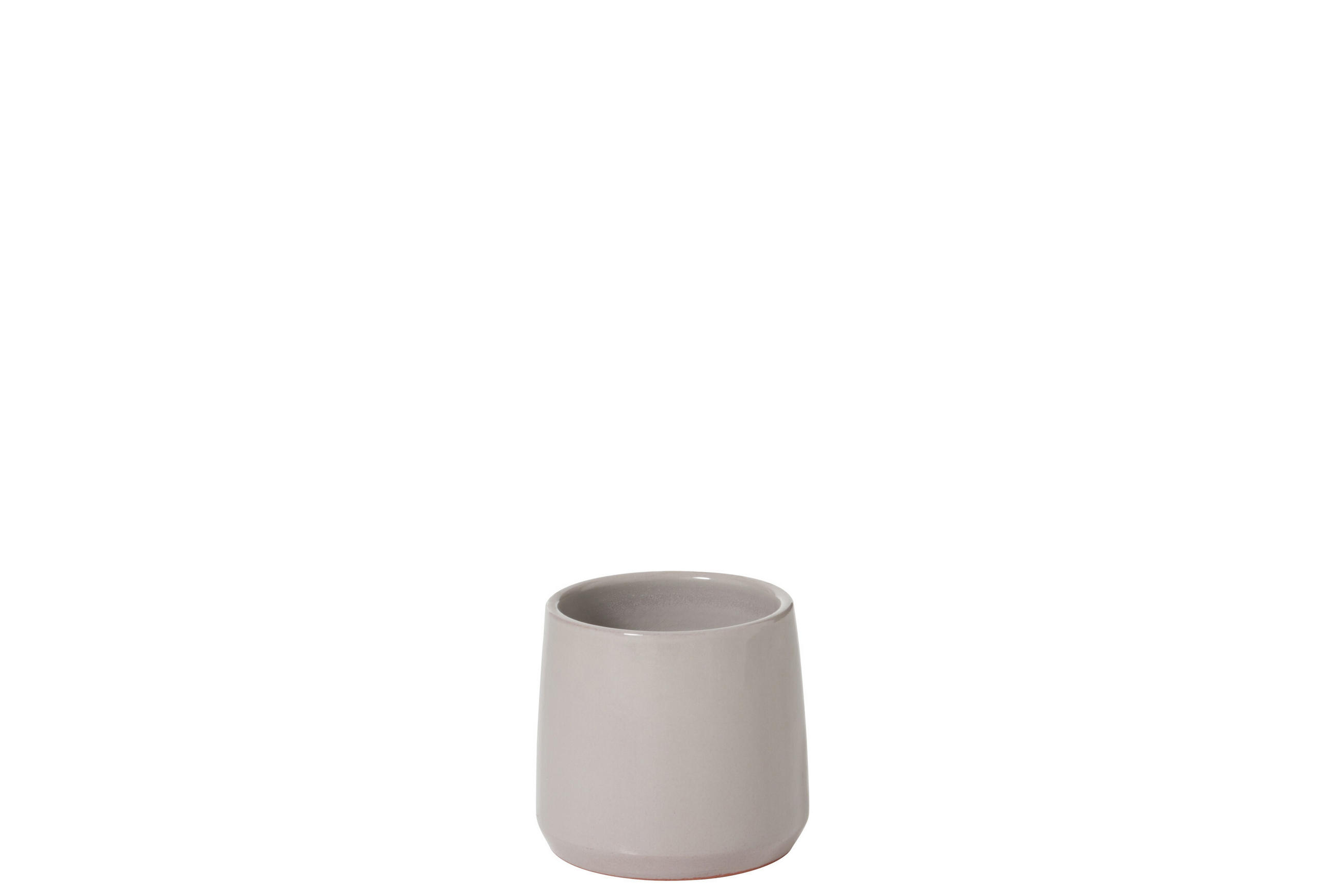 BLUMENTOPF RUND - Töpferei - Grau - XS - 2er set - Ø 15 cm - Grau, Keramik (15/13cm) - J-Line