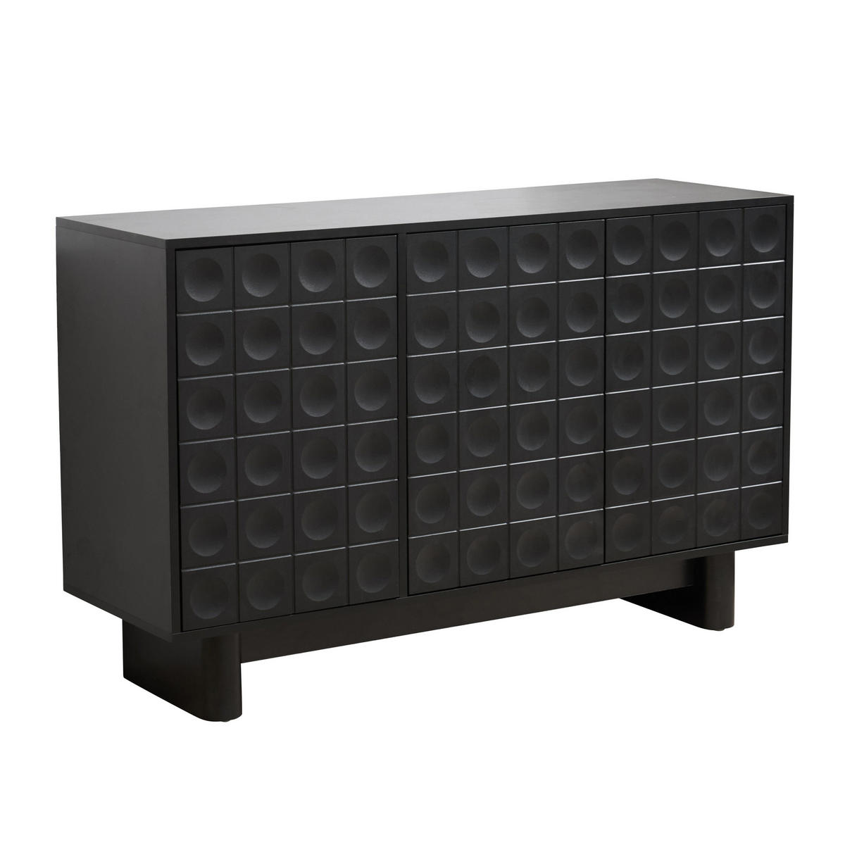 SIDEBOARD, Schwarz - Schwarz, Holz (40/78/124cm) - Oviala