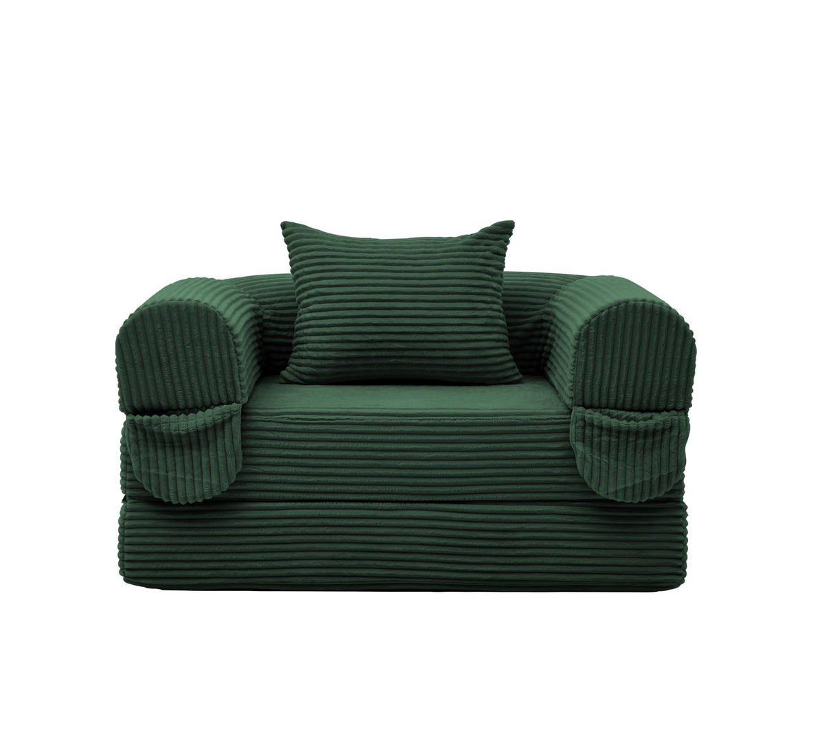 SCHLAFSOFA 1-Sitzer Cord Grün - Grün, Kunststoff (85/65/120cm) - Meubliv