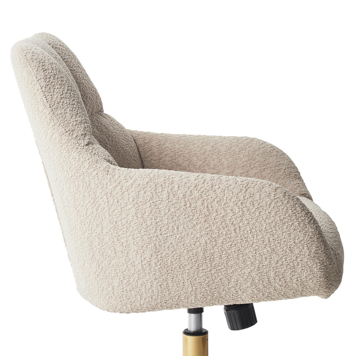 SCHREIBTISCHSTUHL Beige Palmdale - Beige, Textil (58/93/61cm) - Beliani