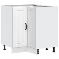ECKUNTERSCHRANK Lucca mit 2 Türen 75,5/75,5/81,5 cm aus Holzwerkstoff Weiß - Weiß, Holz (75.5/81.5/75.5cm) - vidaXL