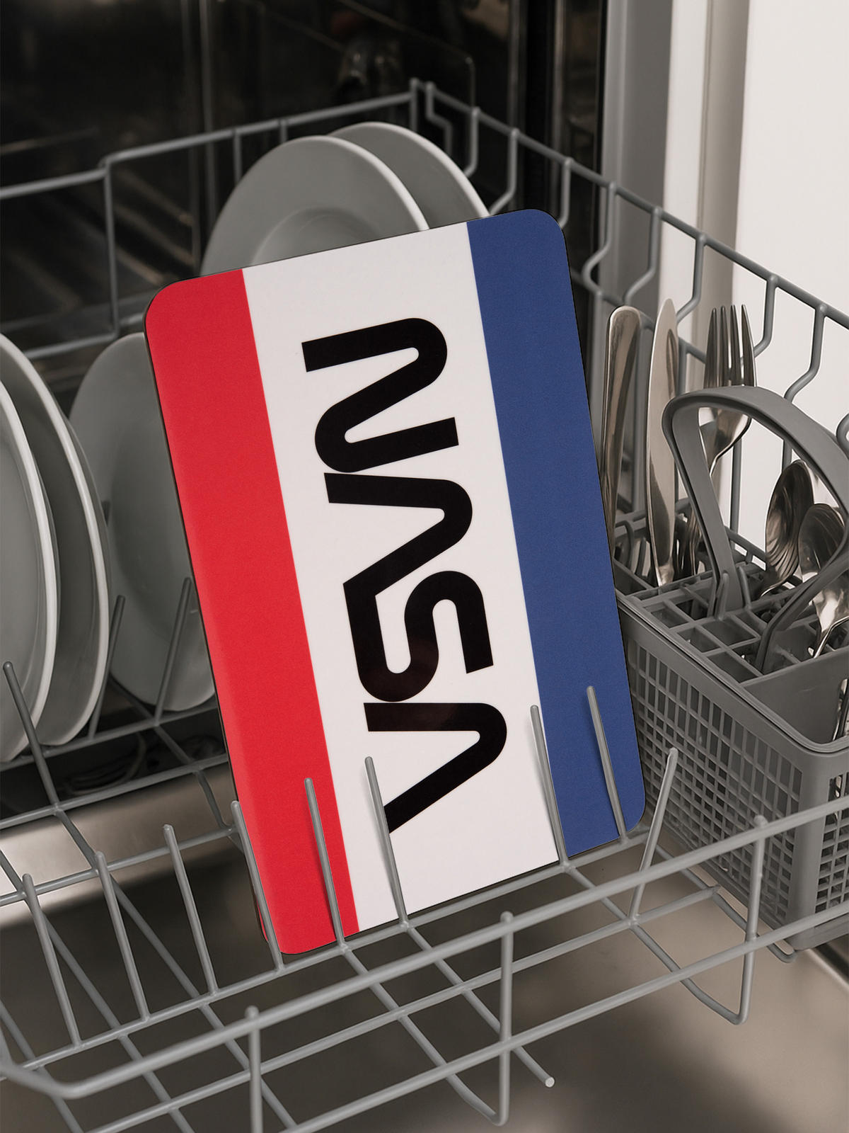 BRETTCHEN NASA Blau/Weiß/Rot 14,5 x 23,5 cm - Multicolor, Kunststoff (14.5/23.5cm) - United Labels