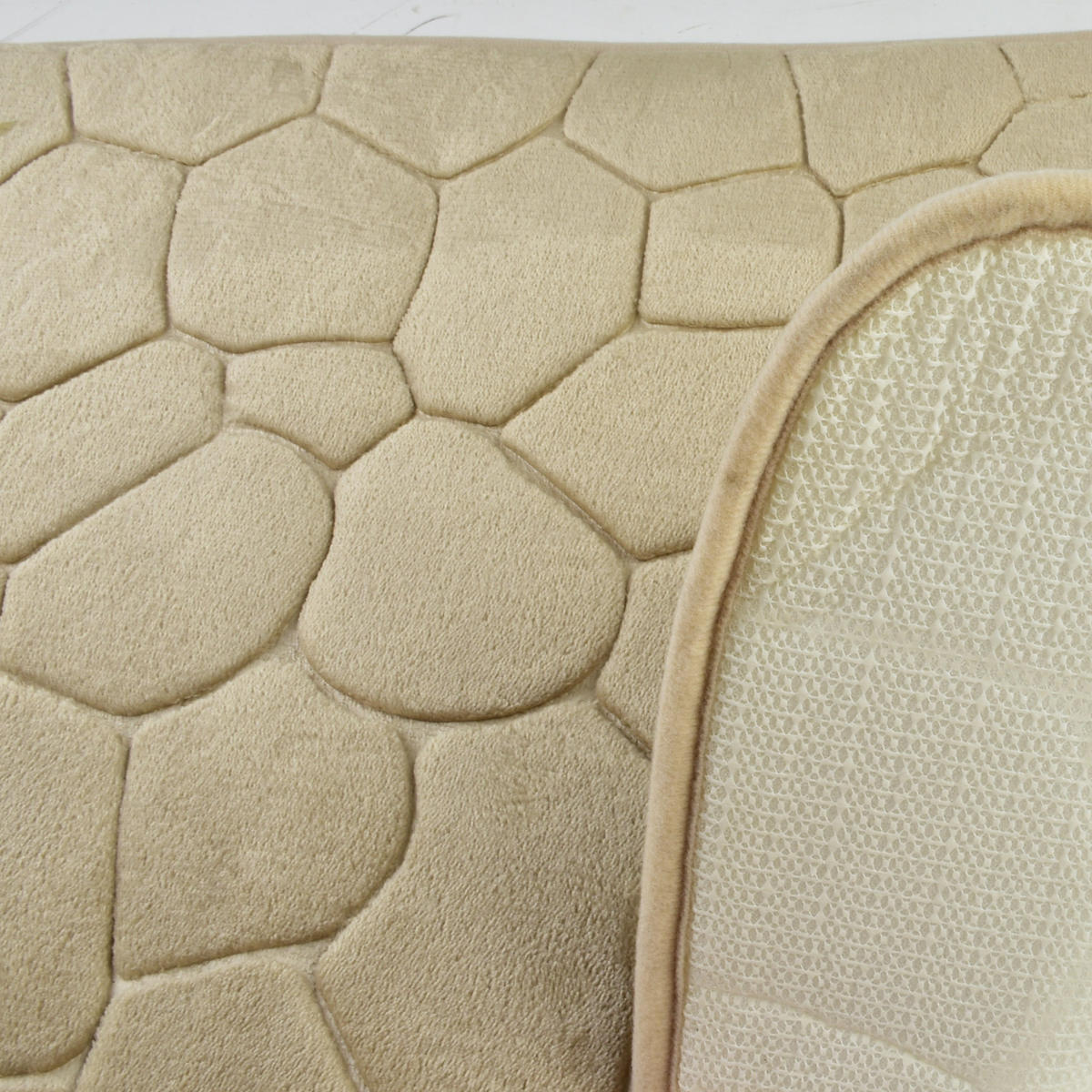 BADTEPPICH Zac Beige 80/50/2 cm Textilien - Beige, Textil (50/80cm) - Mondex