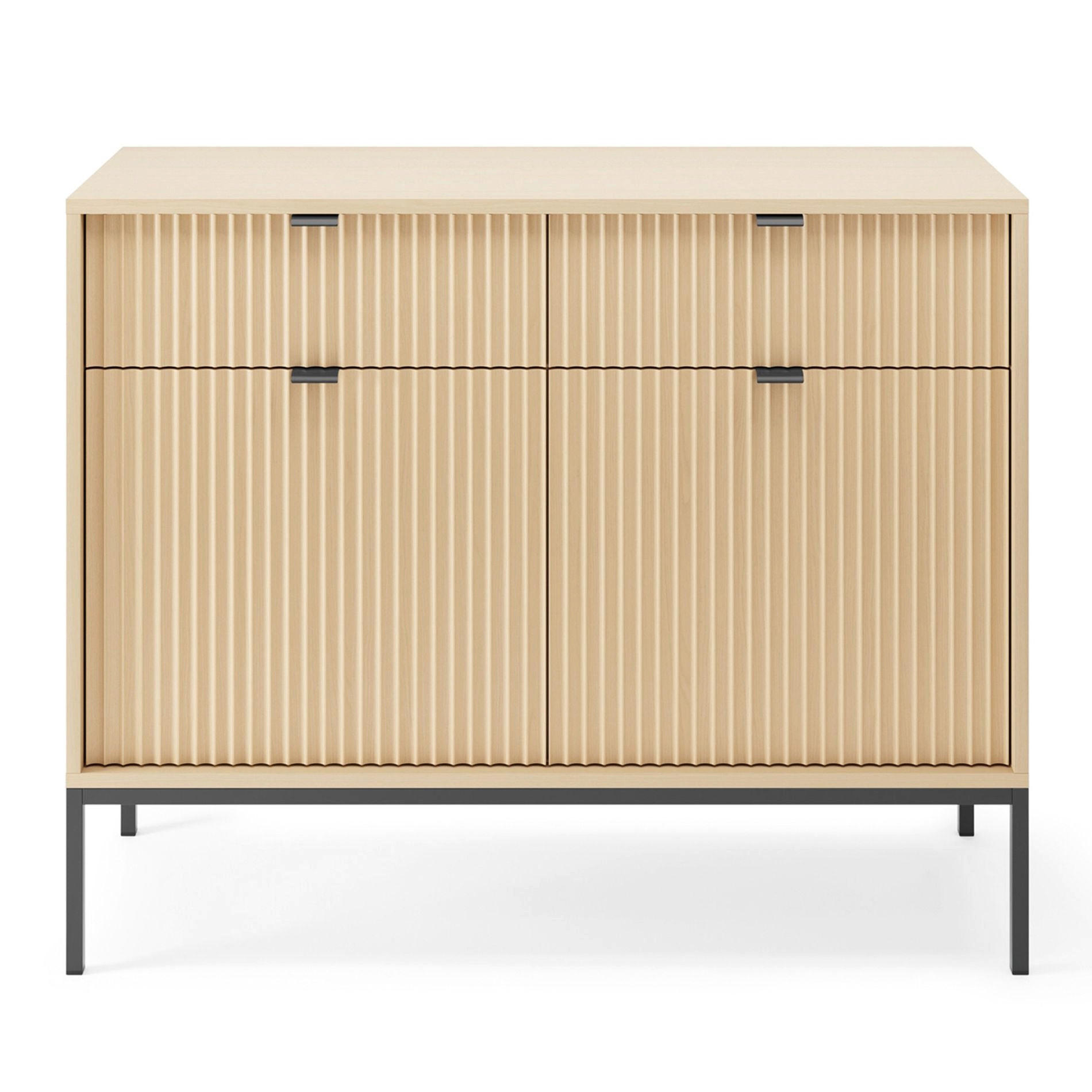 Selsey KOMODA Vellore Dekor dub Vicenza s černou podnoží 104 cm