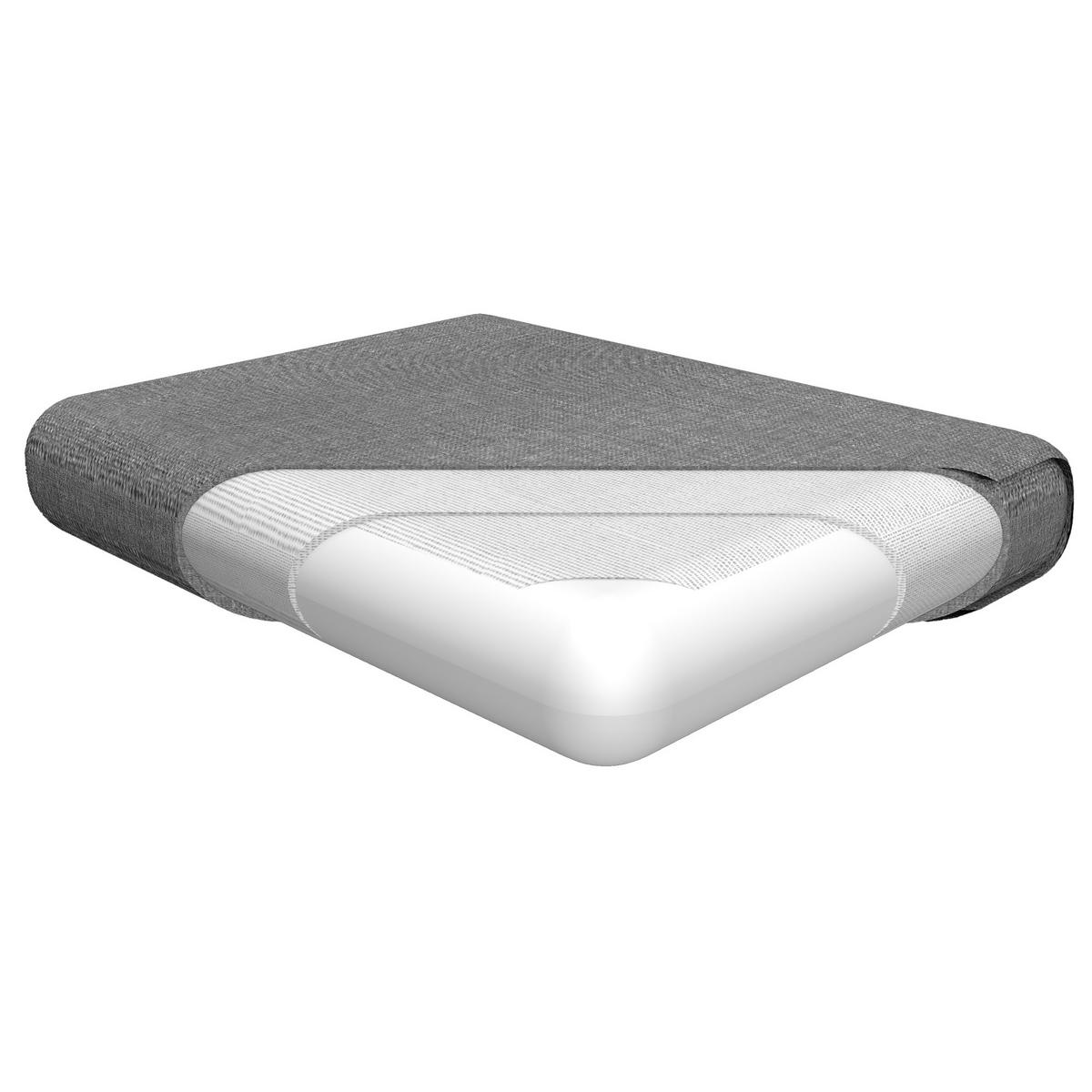 LOUNGEKISSEN Ilano Outdoor Sitz 70/70/8 cm Hellgrau - Hellgrau, Textil (70/70/8cm) - Beautissu 