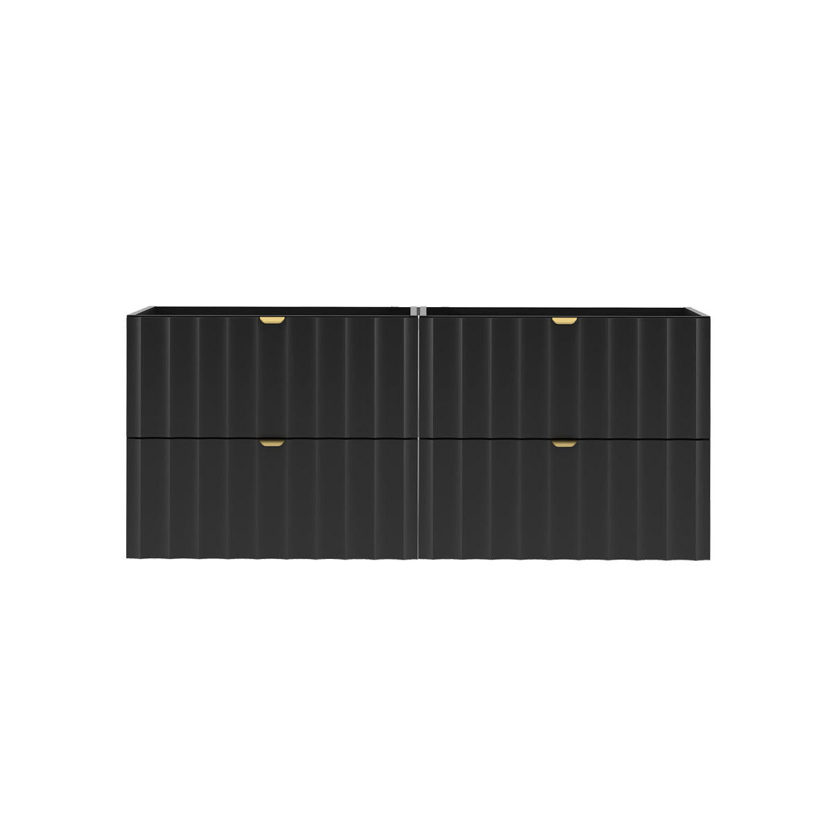 WASCHTISCHUNTERSCHRANK 120cm Lexa Schwarz - Schwarz, Holzwerkstoff (120/50/45.8cm) - Petits-meubles
