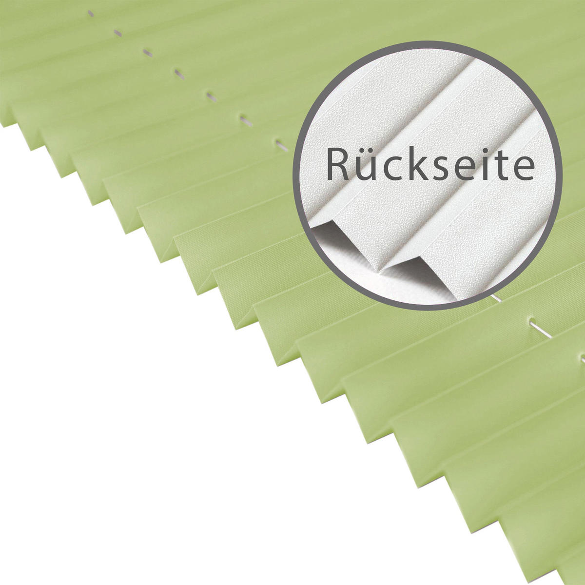 PLISSEE Thermo Basic 75 x 210cm Klemmfix ohne Bohren - Grün, Textil (75/210/210cm) - Deco-Raum