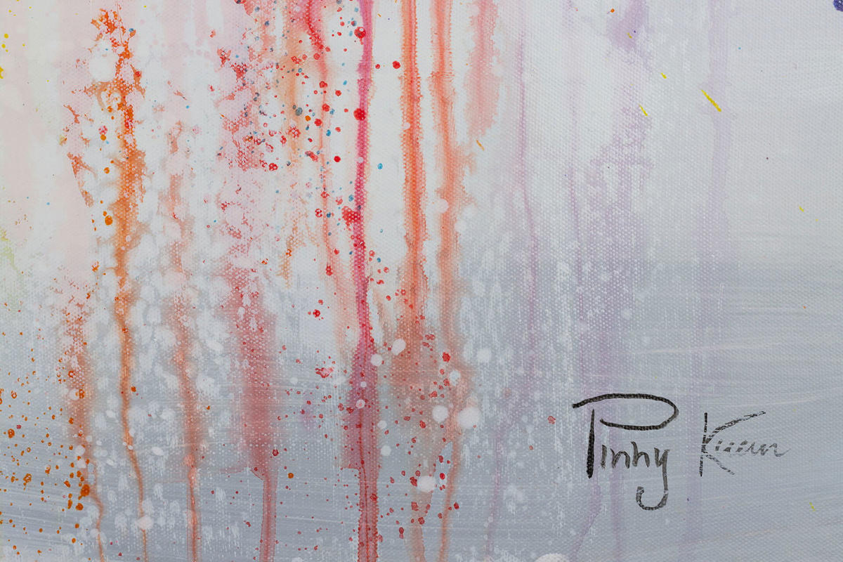 ACRYLBILD HANDGEMALT 120/60 cm - Multicolor/Grau, Holz/Textil (120/60cm) - KUNSTLOFT
