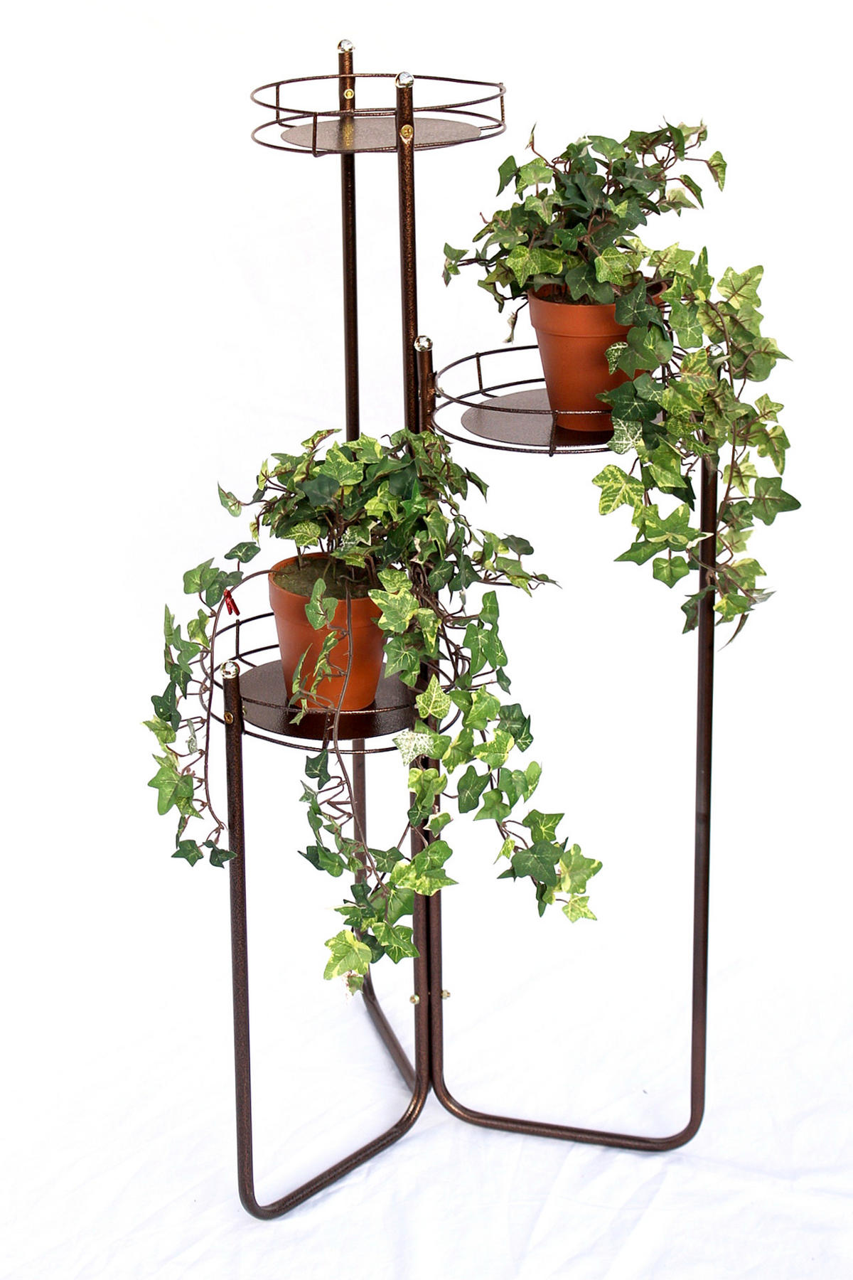 BLUMENTREPPE mit 3 Ebenen Metall 90 cm Art.2A - Kupferfarben, Metall (40/90/40cm) - DanDiBo