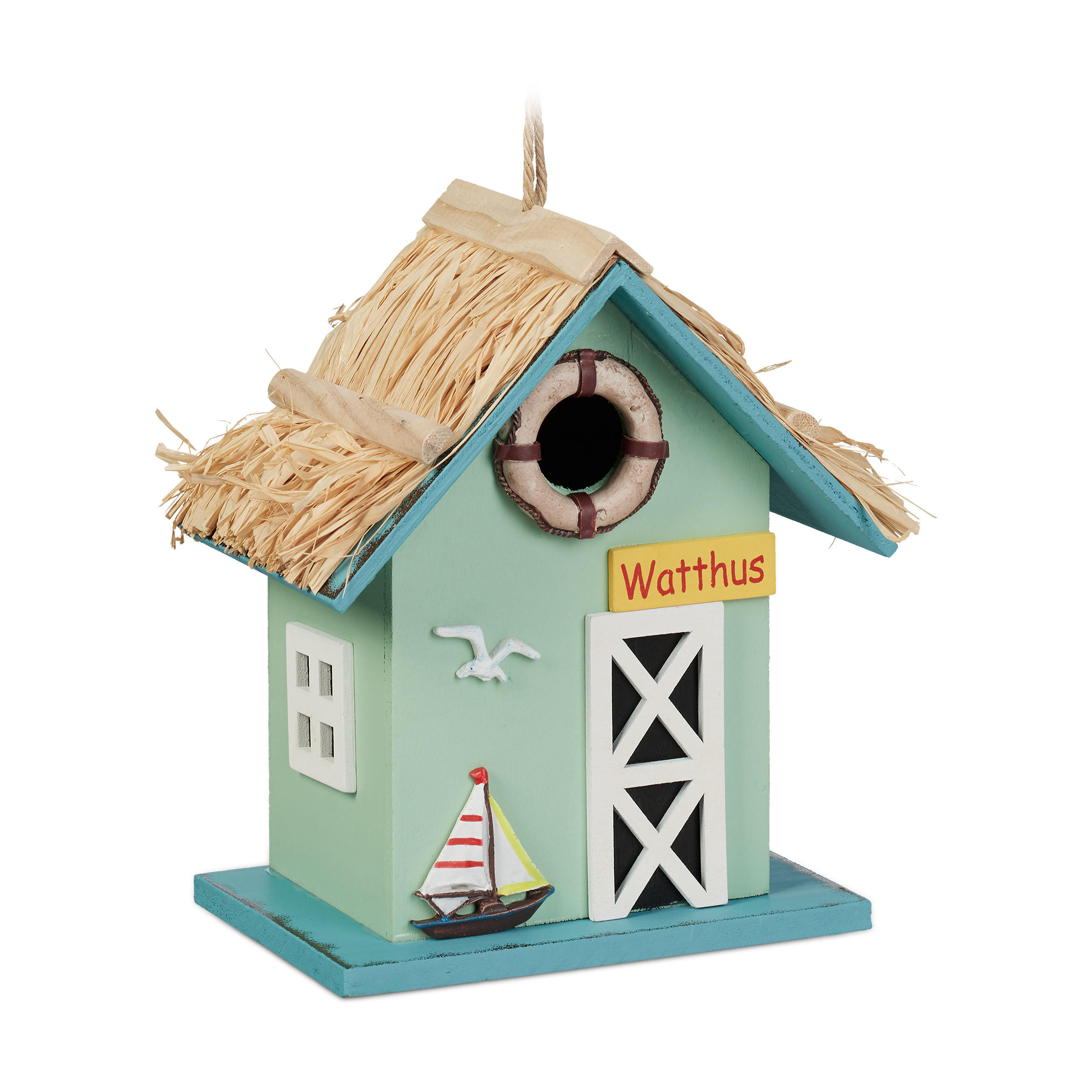 DEKOVOGELHAUS - Multicolor, Holz (19/24.5/13.5cm) - Relaxdays