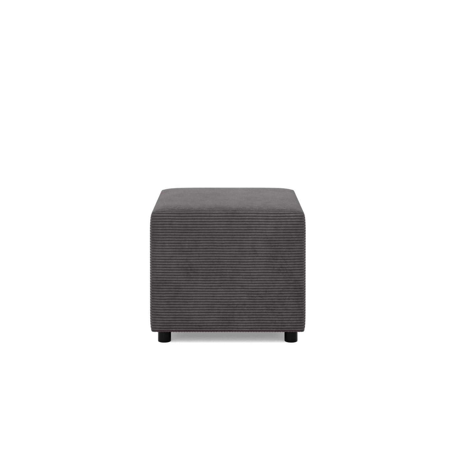 SITZPOUF 50 X 50 NEO, Cord - Dunkelgrau - Grau, Textil (51/40/51cm)