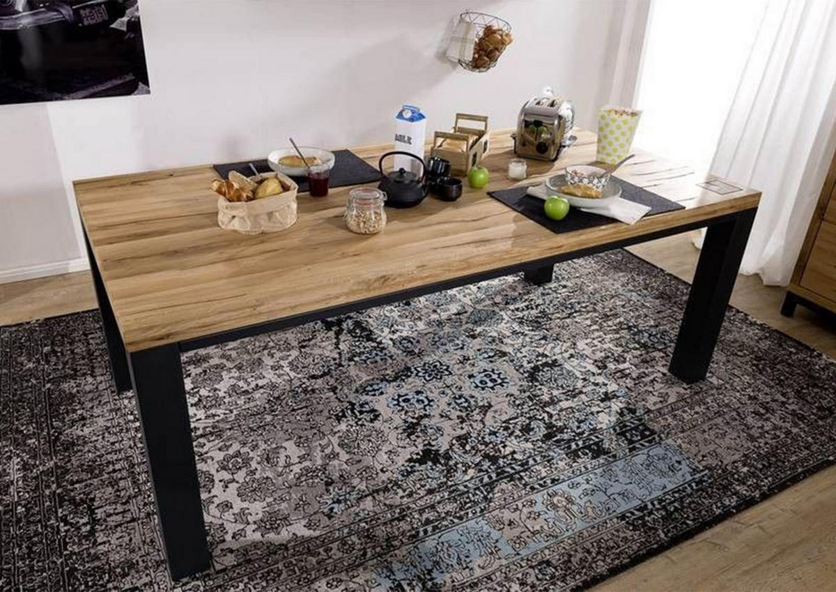 ESSTISCH Wildeiche 200x100x76 natur geölt VILLANDERS #119 - Naturfarben, Holz (200/100/76cm) - Massivmoebel24