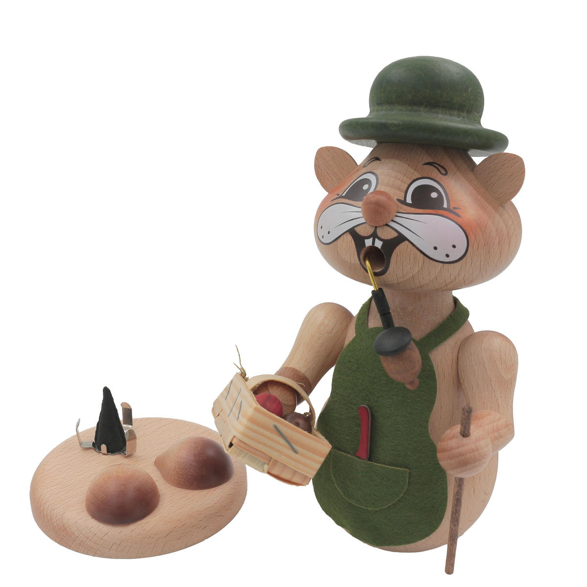 RAUCHFIGUR Hamster Pilzsammler 18 cm - Multicolor, Metall (12/18/0.1cm)