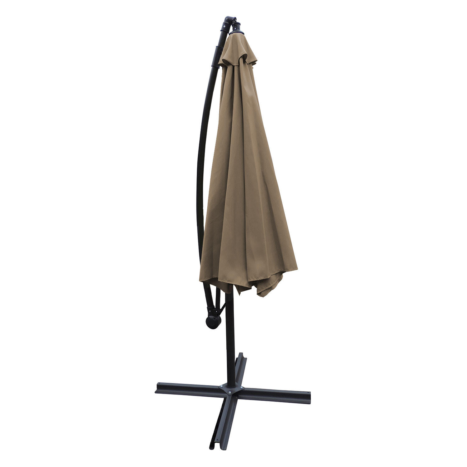 SONNENSCHIRM Molokai Taupe 270/270/250 cm - Braun, Textil (270/270cm) - Happy Garden