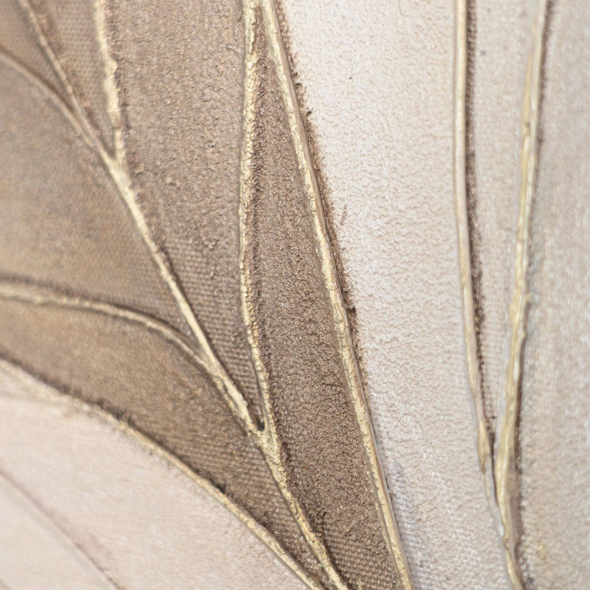 GEMÄLDE Wind in den Blättern Schattenfugenrahmen Beige 140x100 cm - Beige, Holz (140/100cm) - YS-art gallery