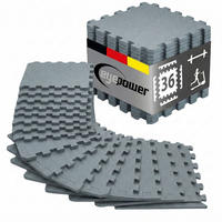 BODENSCHUTZMATTE 30x30x1 cm, Grau, 36er Set - Grau, Kunststoff (30/30cm) - eyepower