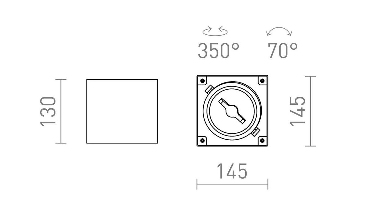 DECKENLEUCHTE JAMES I DIMM Matt weiß 15 W - Weiß, Metall (145/145/13cm) - Rendl