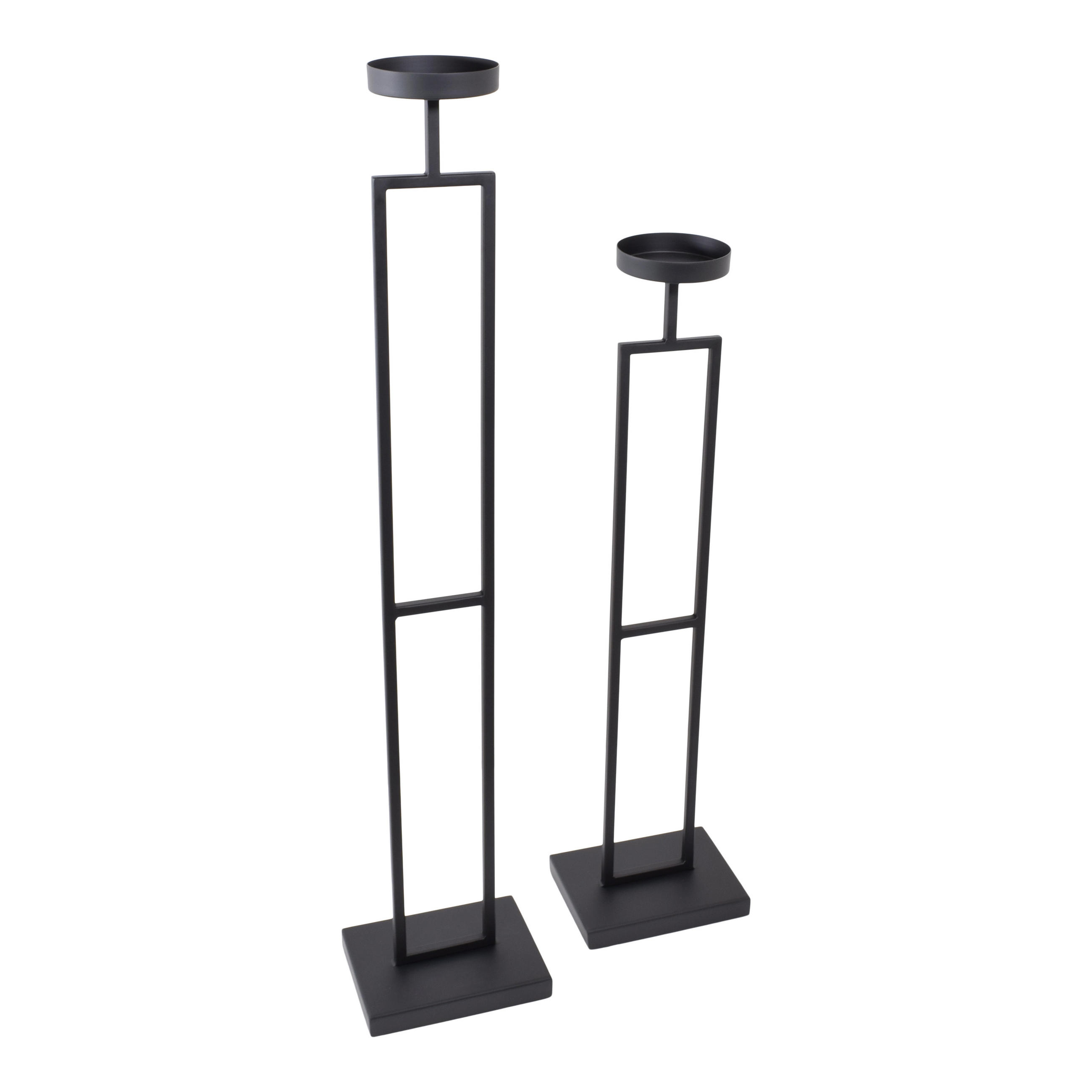 KERZENHALTER Flame - Schwarz, Metall (20/100/20cm) - LOFT42