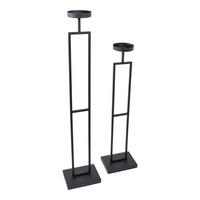 KERZENHALTER Flame - Schwarz, Metall (20/100/20cm) - LOFT42