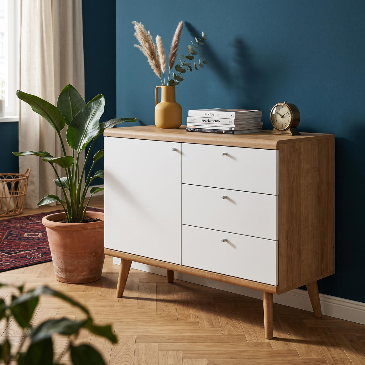 KOMMODE Lato - Braun, Holzwerkstoff (107/83/40cm) - Pillovely